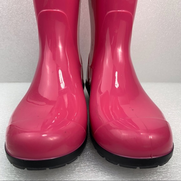 UGG Rubber Mid Rain Boots Bright Pink - Girls 5 - Picture 3 of 9